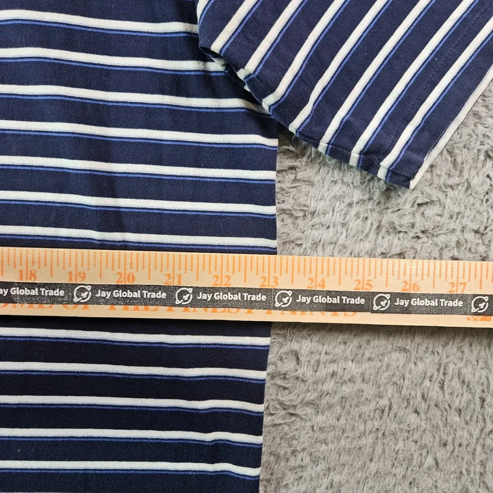 Polo Golf Ralph Lauren Polo‎ Shirt Men Large Short Sleeve Navy Blue Striped